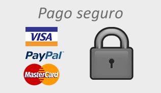Pago seguro con VISA, Paypal, MasterCard